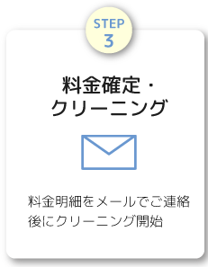 料金確定・クリーニング